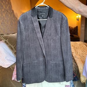 INC International Concepts Slim Fit Grey Black Blazer Jacket XL slim fit
